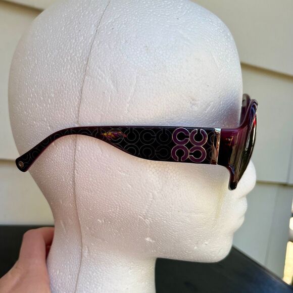 Coach S2003 Plum Ombre Oversized Sunglasses Y2K Logo Glam Shades main image 7